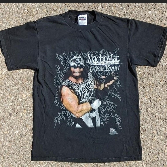 Vtg 1998 Macho Man Randy Savage nWo Wolfpac T-Shirt M Tultex USA - Picture 6 of 6